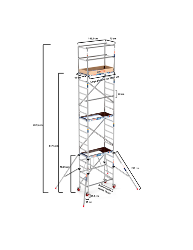 Andamio plegable en aluminio COMPACT 1+2+3+4  IBERANDAMIOS