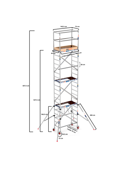 Andamio plegable en aluminio COMPACT 1+2+3+4  IBERANDAMIOS