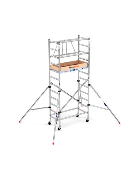 Andamio plegable de aluminio con marcos base