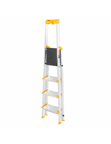 Escalera aluminio 4 peldaños cómodos
