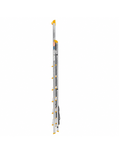Escada de alumínio de 7 degraus confortáveis, 12 cm