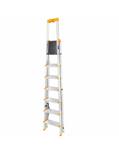Escalera aluminio 7 peldaños comodos 12 cms