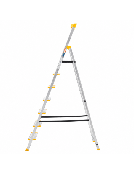Escalera aluminio 7 peldaños comodos 12 cms