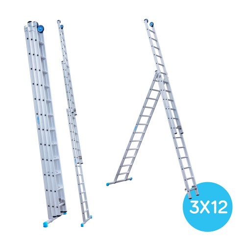 Escada 3x12 EUROSTAIRS certificada com 5 anos de garantia