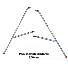 Pack de 2 estabilizadores de 200 cm para andaimes e torres dobráveis