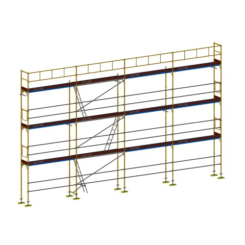 Andaime europeu Dino 48 - 12 metros de fachada - 84 m2