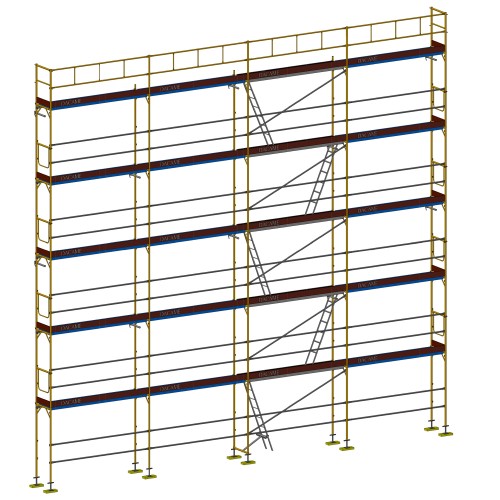 Andaime europeu Dino 48 - 12 metros de fachada - 132 m2