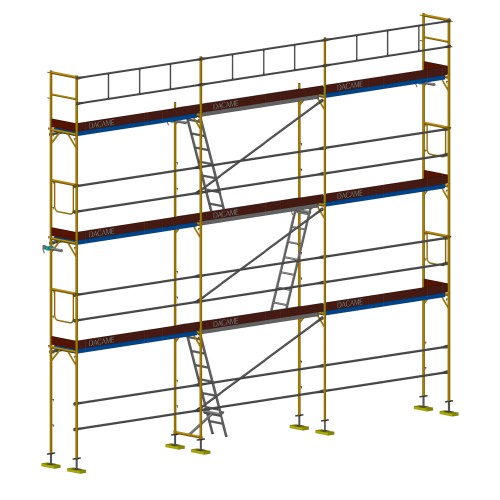 Andaime europeu Dino 48 - 9 metros de fachada - 63 m2