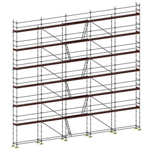 Andaime Multidirecional Meka 48 - 15 metros de fachada - 195 m2