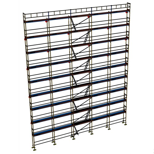 Andaime europeu Dino 48 - 15 metros de fachada - 285 m2