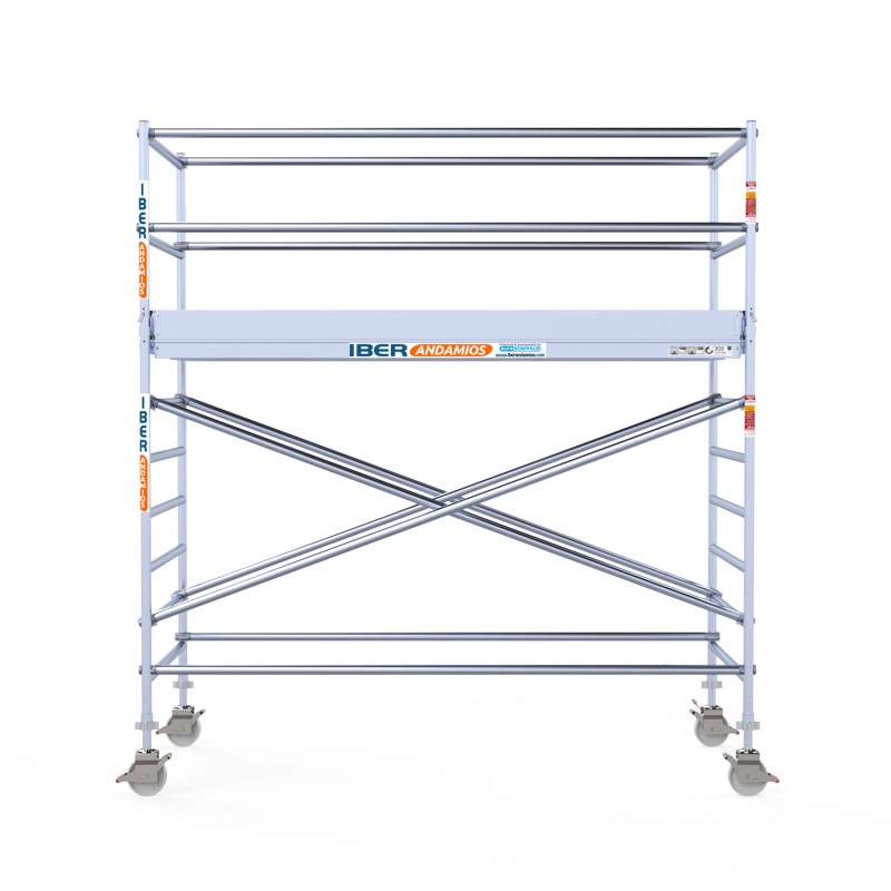 Torre andamio móvil plus de aluminio IBERANDAMIOS 135 x 305 con altura de trabajo 4,20 mts