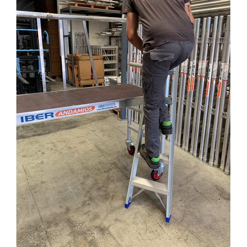 Escada de andaime dobrável de 5 degraus