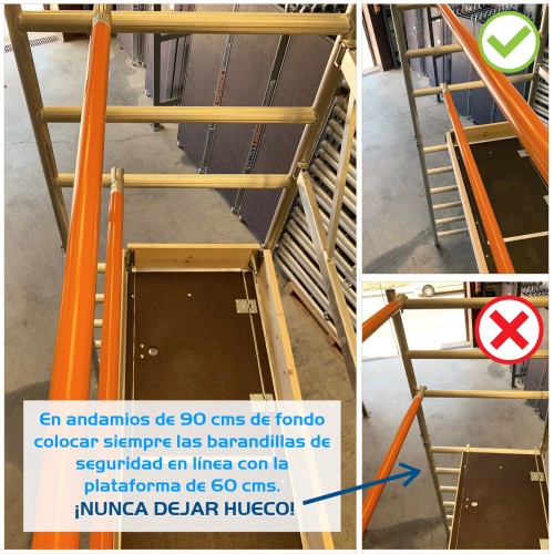 Torre andamio móvil plus aluminio IBERANDAMIOS 90 x 190 x 420 altura trabajo
