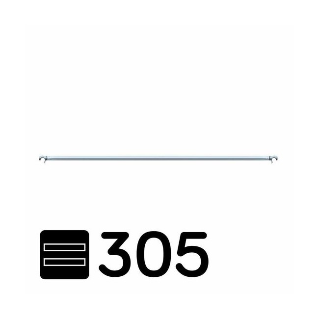 Barra horizontal 305 cms para andamios plegables y torres móviles