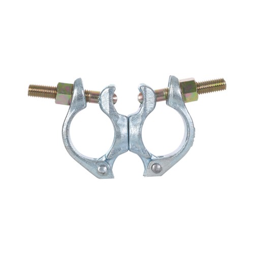 Abraçadeira dupla metálica ROTATIVA 51 mm para andaimes e torres de andaimes.