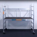 Andamio plegable aluminio 90x190 con plataforma extra de 30 multiposición