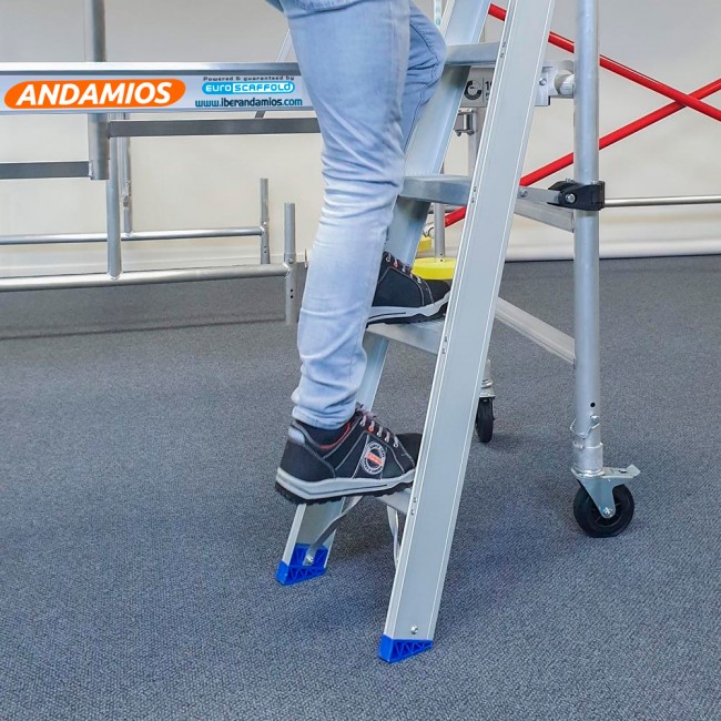 Escada de andaime dobrável de 5 degraus