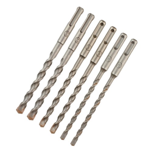 Conjunto de 6 brocas SDS-Plus Ø 6 x2, 8 x2, 10 x2 (160mm)
