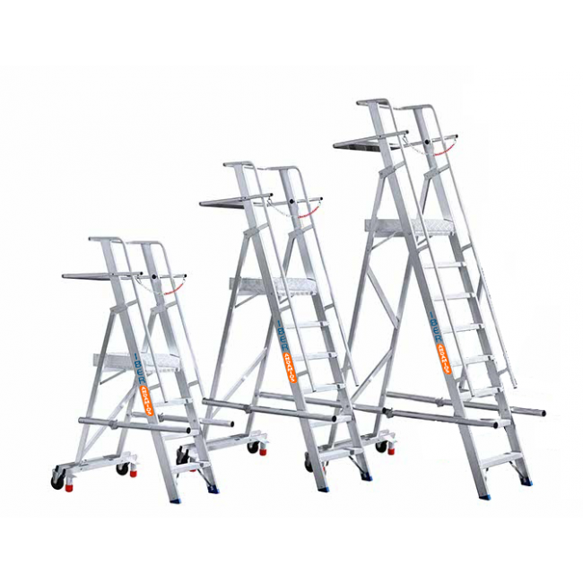 Escalera móvil de almacén 'Easy' 1x12 peldaños certificada con 5 años de garantía