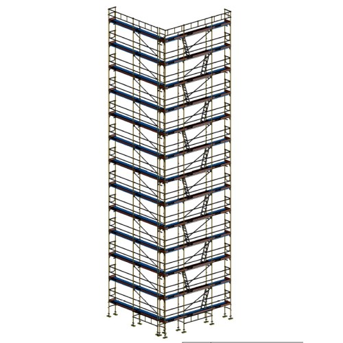 Andaime europeu Dino 48 - 6+6 metros de fachada - 312 m2