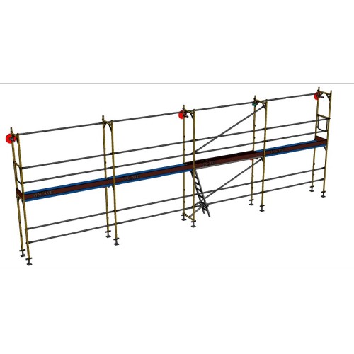 Andaime europeu Dino 48 - 12 metros de fachada - 48 m2