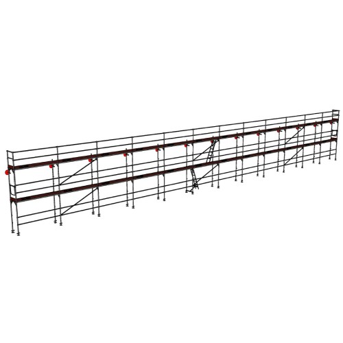 Andaime europeu Dino 48 - 36 metros de fachada - 180 m2
