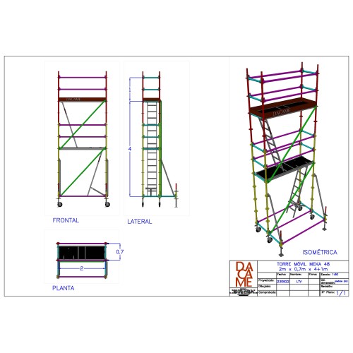 Comprar Andaime Multidirecional | MEKA 48 - 2m fachada - 5m altura 10 m2