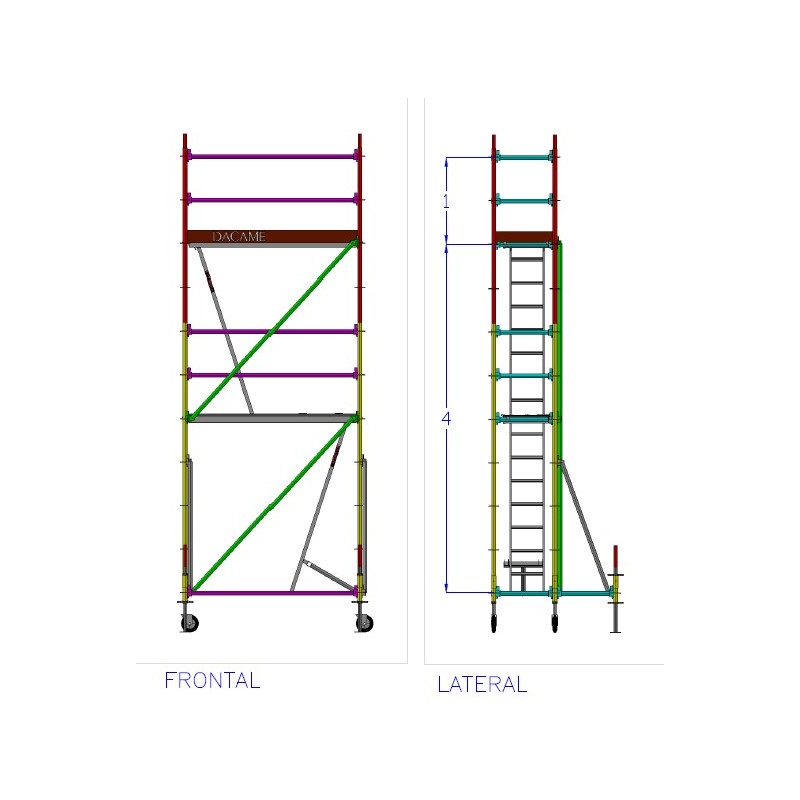 Comprar Andaime Multidirecional | MEKA 48 - 2m fachada - 5m altura 10 m2