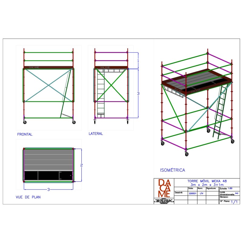Comprar Andaime Multidirecional | MEKA 48 - 3m fachada - 4m altura 12 m2