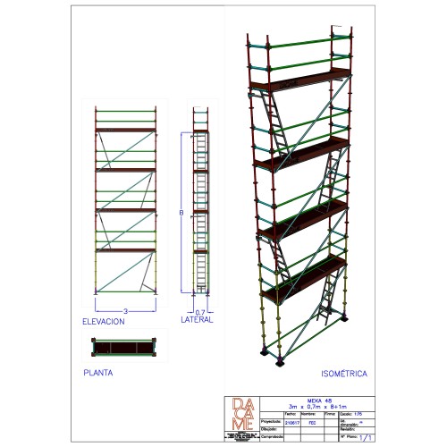 Comprar Andamio Multidireccional | MEKA 48 - 3m fachada - 9m altura 27 m2