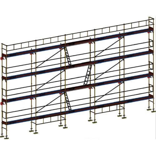 Andaime europeu Dino 48 - 15 metros de fachada - 120 m2