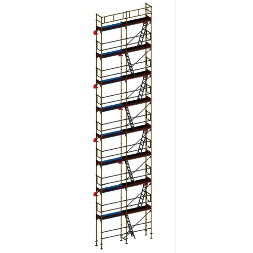 Andaime europeu Dino 48 - 4 metros de fachada - 68 m2
