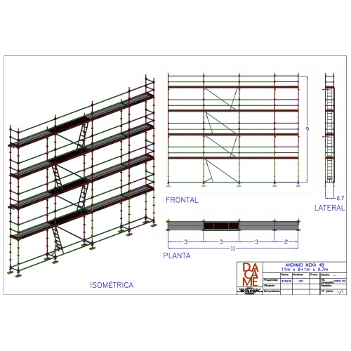 Comprar Andaime Multidirecional | MEKA 48 - 11m fachada - 9m altura 99 m2