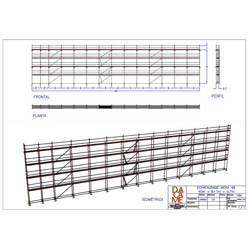 Comprar Andamio Multidireccional | MEKA 48 - 40m fachada - 9m altura 360 m2