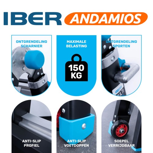 Escalera Multiladder telescópica IBERANDAMIOS 4x5 certificada