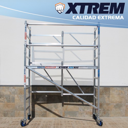 Andaime dobrável XTREM 75x190 3,65 m Altura de trabalho com barras extras