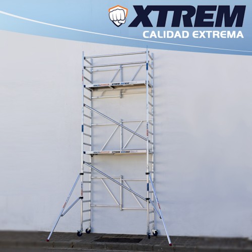 Andamio plegable XTREM 75x190 6,50 m Altura de trabajo con estabilizadores