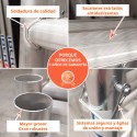 Andamio plegable aluminio 90x190 con 4,70 metros altura de trabajo con estabilizador