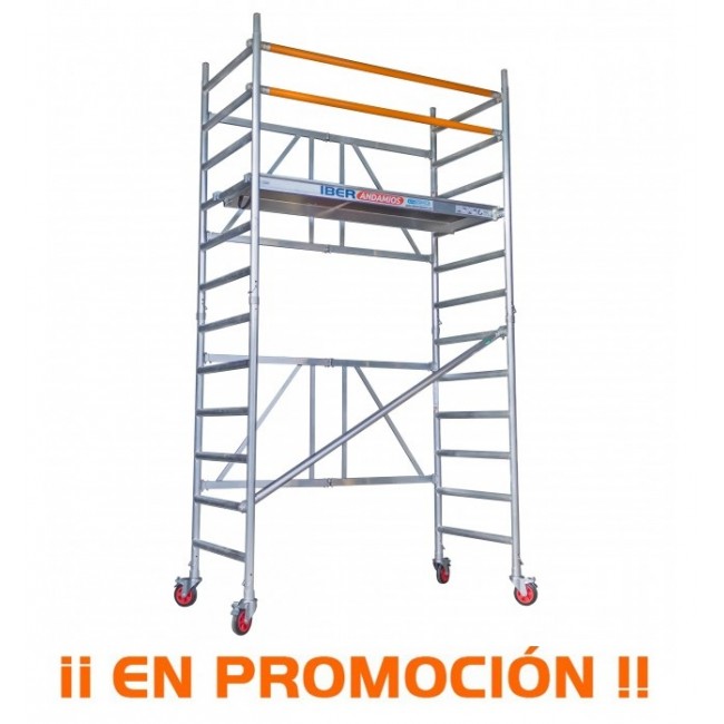 Andamio plegable aluminio 90 x 190 con 4,70 metros altura de trabajo