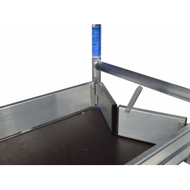 Conjunto rodapié aluminio 75-190 con bisagras para torres de andamio
