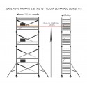Torre andamio móvil plus de aluminio IBERANDAMIOS 75 x 250 x 920 altura de trabajo
