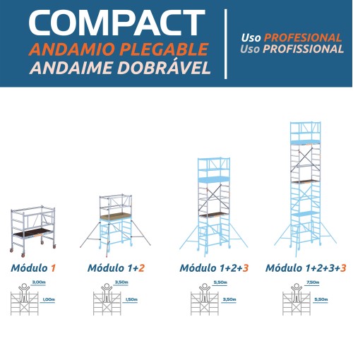 Módulo de expansão EASY COMPACT MÓDULO 2 - 75X150 IBERANDAMIOS
