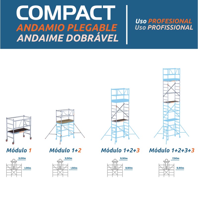 Módulo ampliación EASY COMPACT MÓDULO 3 - 75x150  IBERANDAMIOS